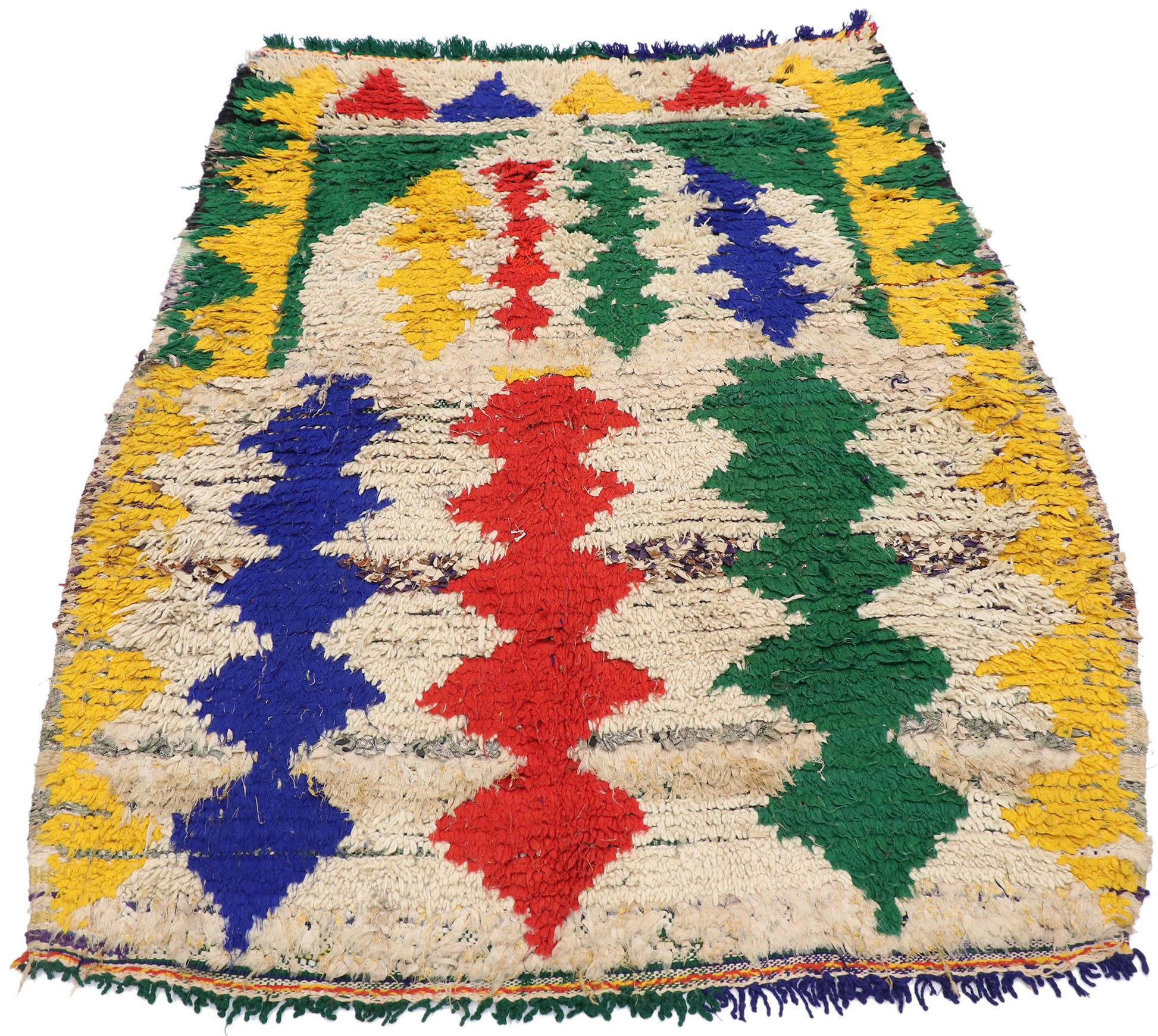 4 x 4 Vintage Moroccan Azilal Rug 74802