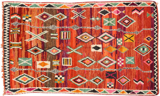 5 x 8 Vintage Moroccan Rug 74815