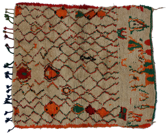 4 x 4 Vintage Moroccan Rug 74820