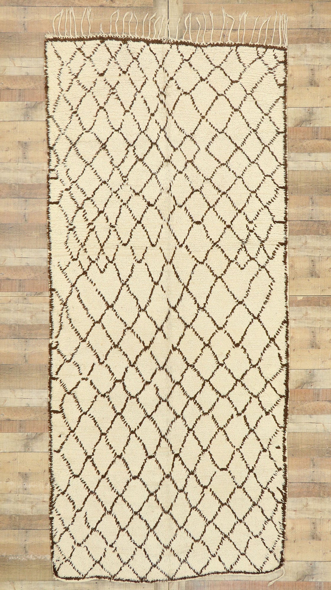 5 x 11 Vintage Neutral Moroccan Azilal Rug 74830
