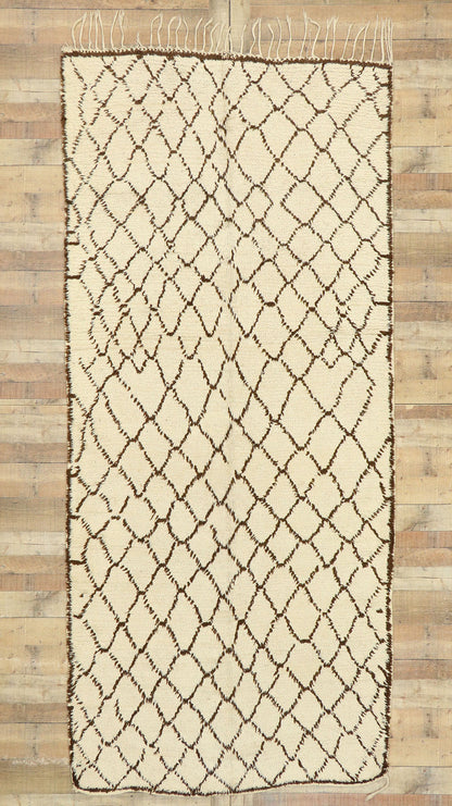 5 x 11 Vintage Neutral Moroccan Azilal Rug 74830