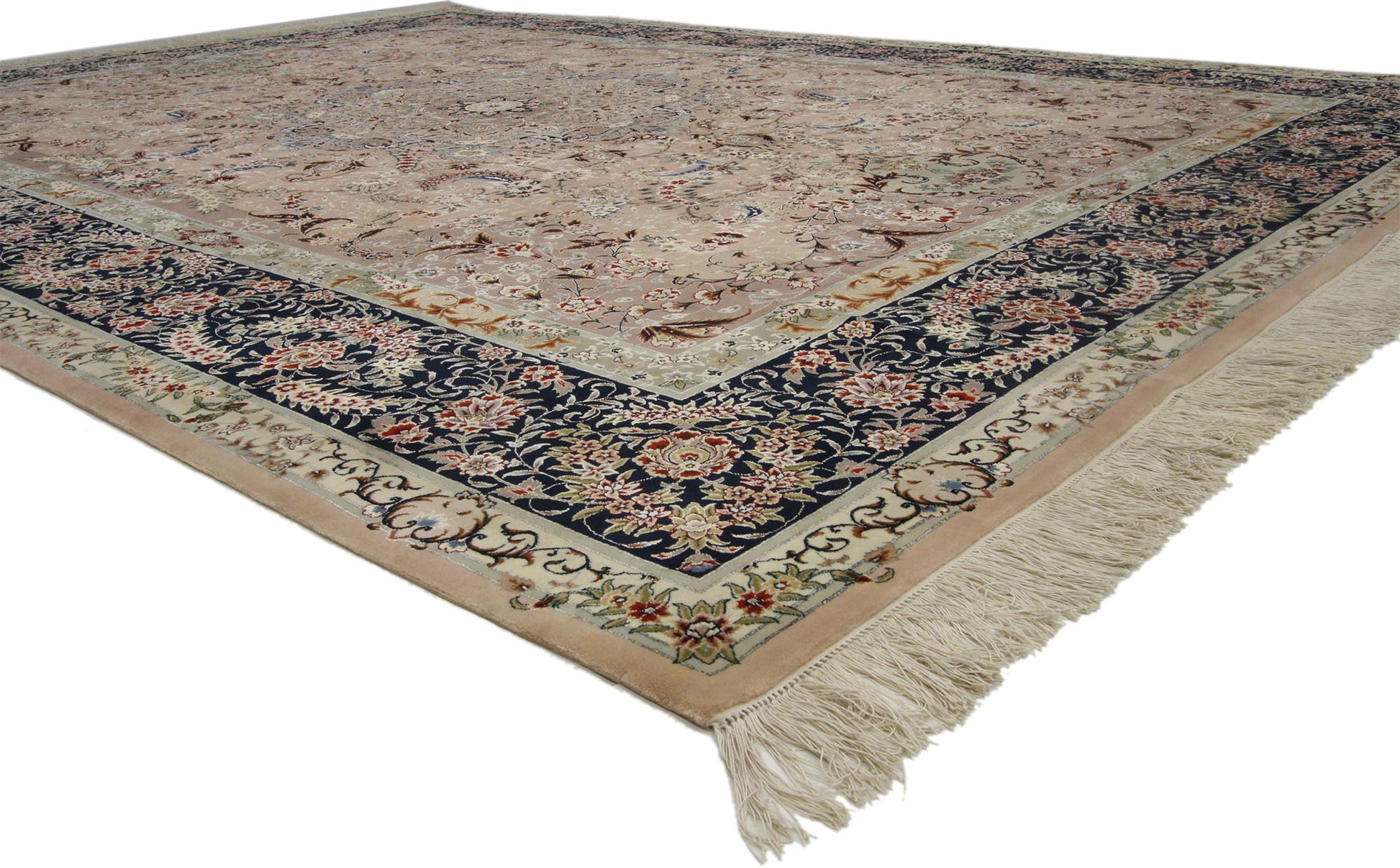 9 x 12 Vintage Persian Tabriz Rug 74838
