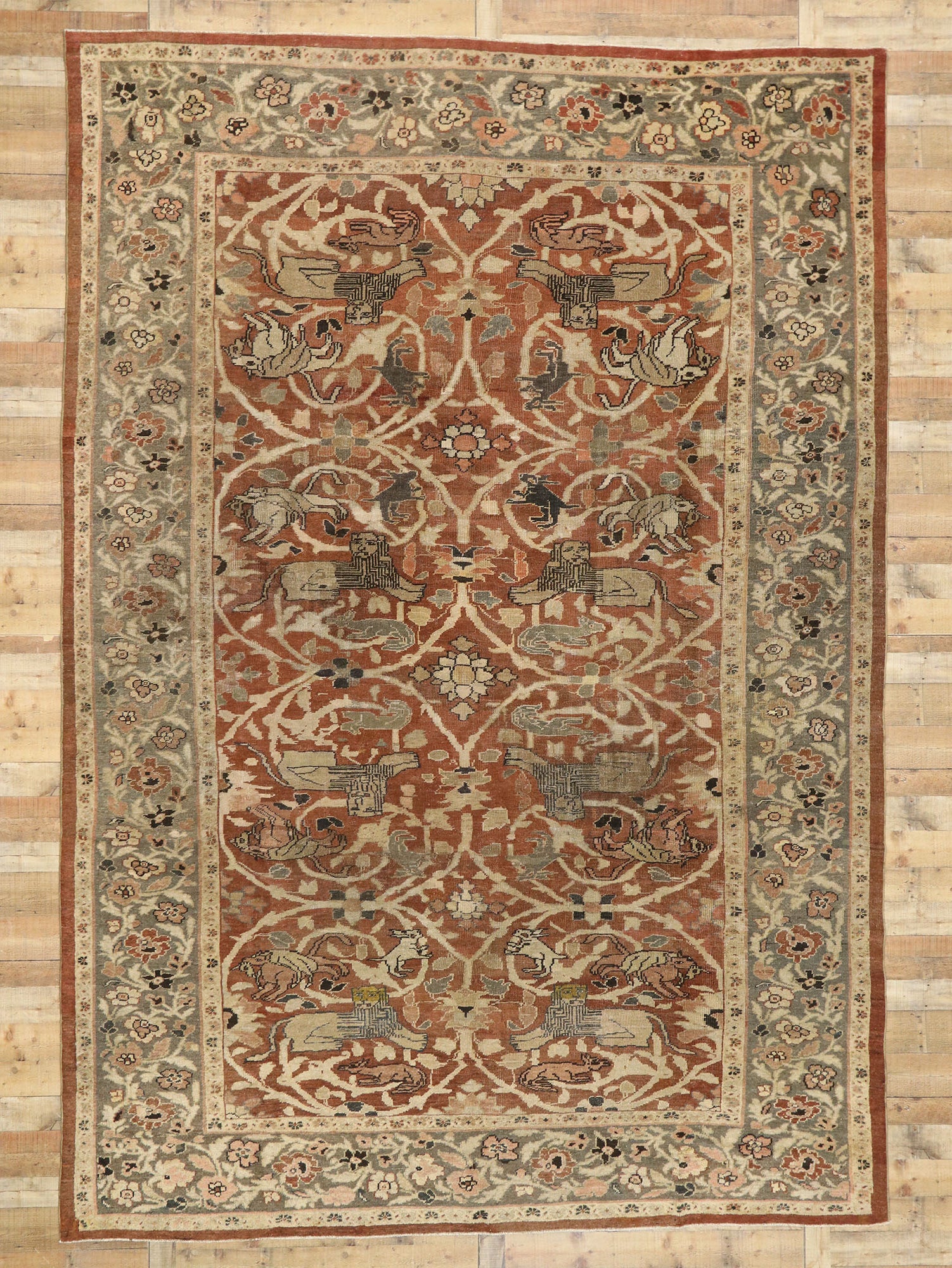 10 x 15 Antique Persian Sultanabad Rug 74840
