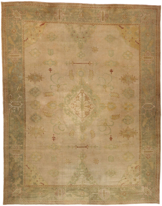 14 x 18 Antique Turkish Oushak Rug 74842