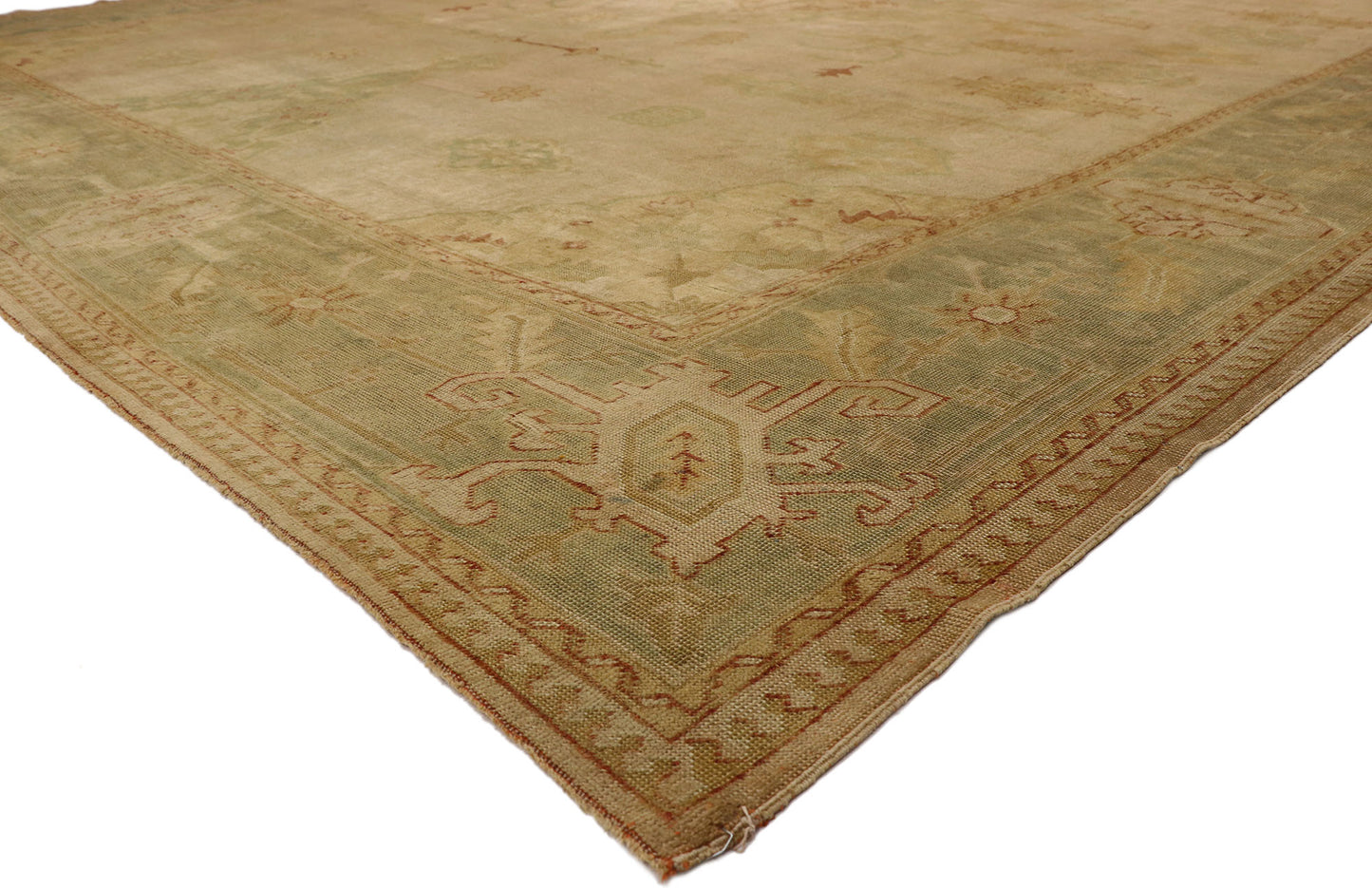 14 x 18 Antique Turkish Oushak Rug 74842