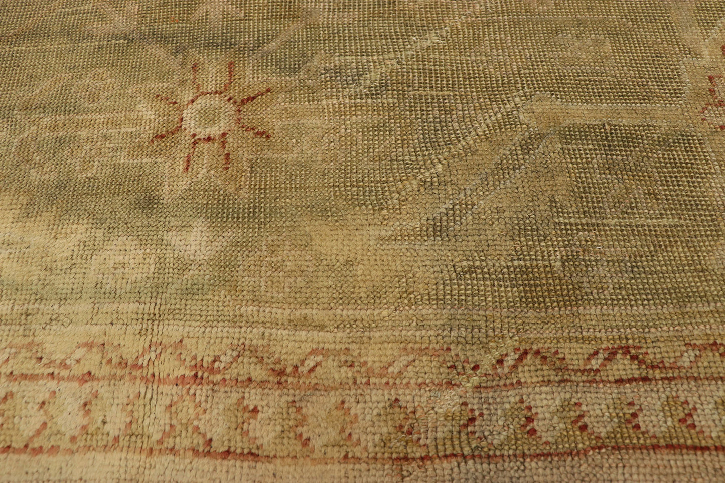 14 x 18 Antique Turkish Oushak Rug 74842