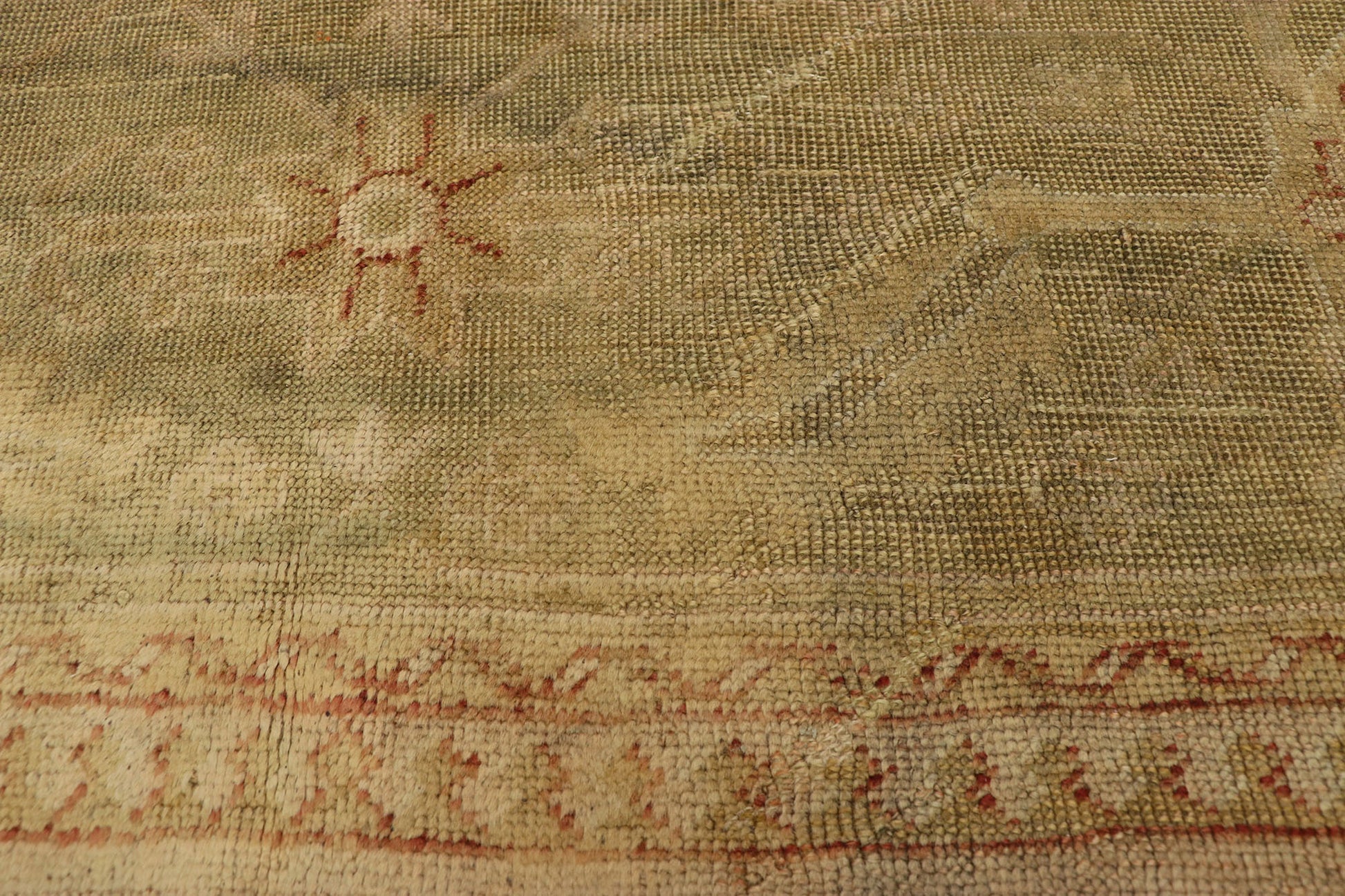 14 x 18 Antique Turkish Oushak Rug 74842