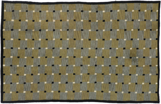5 x 8 Vintage Tibetan Checkerboard Rug 74843