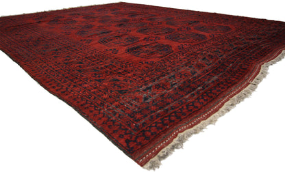 8 x 10 Vintage Turkaman Afghan Rug 74844
