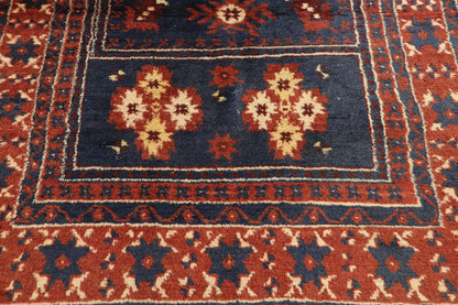 4 x 5 Vintage Turkish Oushak Prayer Rug 74863