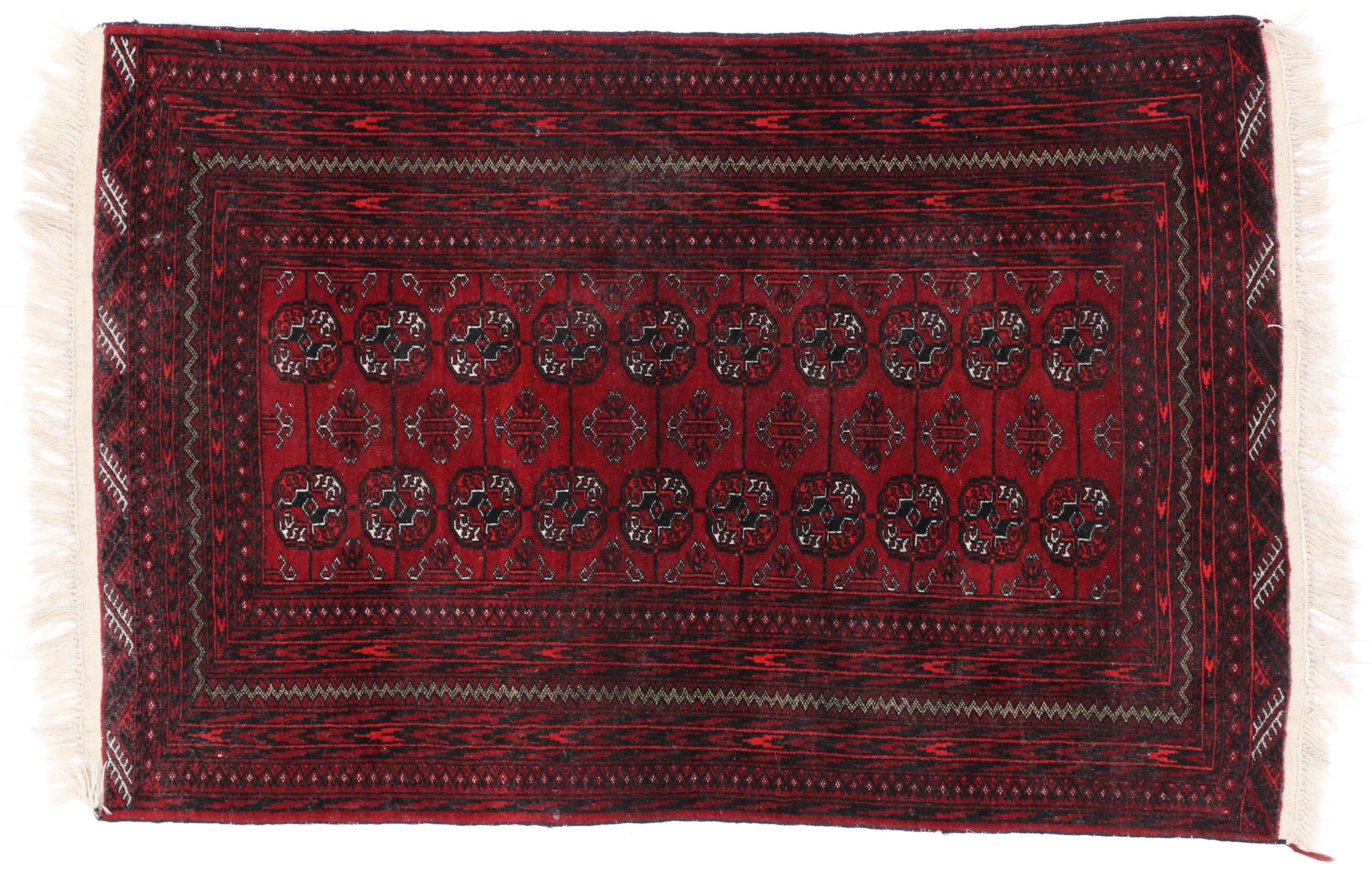 3 x 4 Vintage Afghan Rug 74868