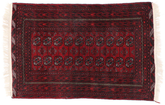 3 x 4 Vintage Afghan Rug 74868