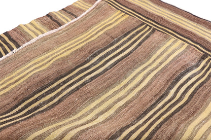 4 x 5 Vintage Turkish Striped Kilim Rug 74875