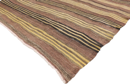 4 x 5 Vintage Turkish Striped Kilim Rug 74875