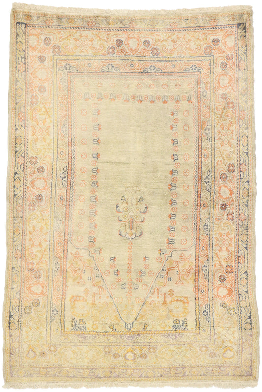3 x 4 Vintage Turkish Sivas Prayer Rug 74891