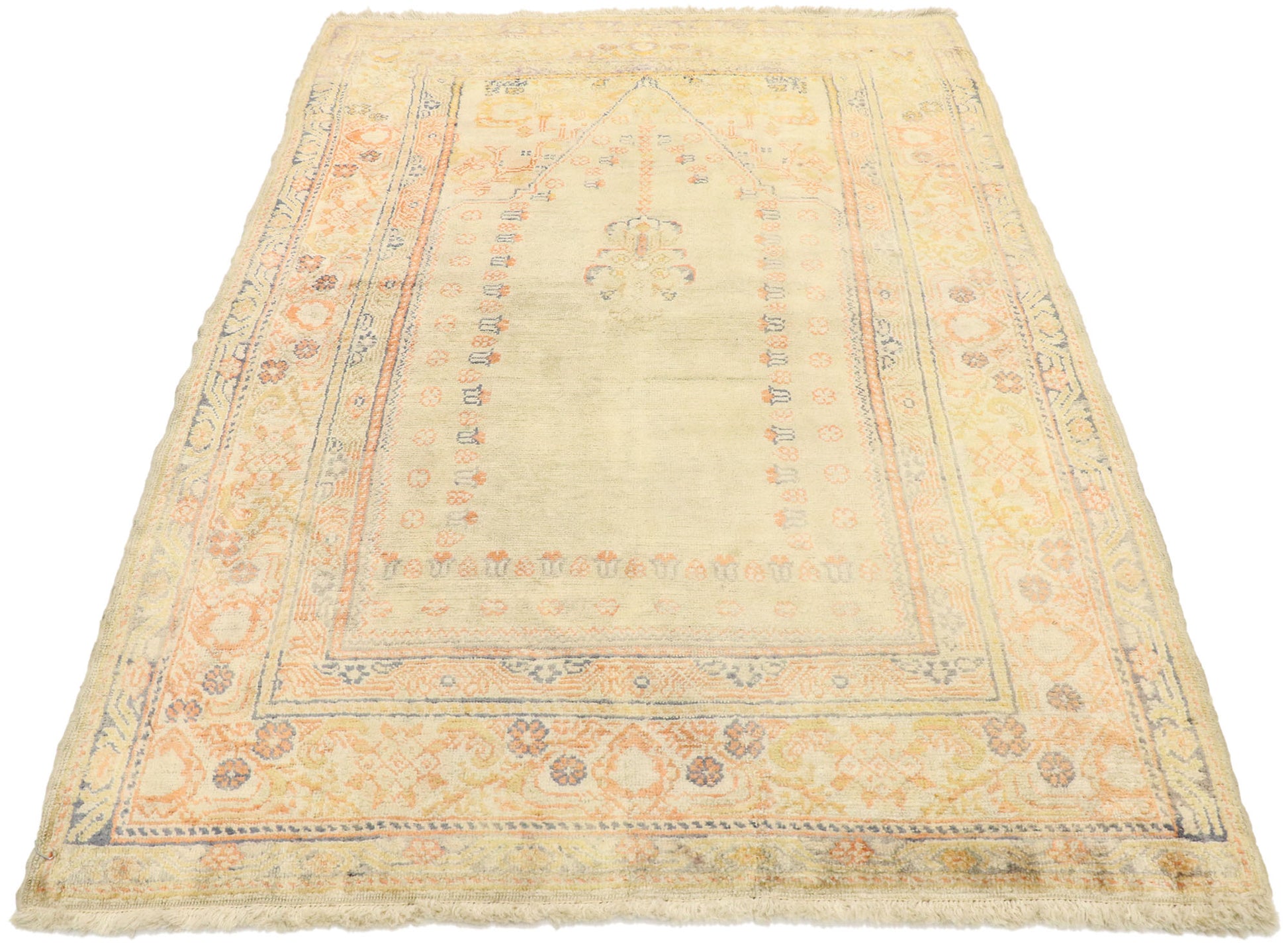 3 x 4 Vintage Turkish Sivas Prayer Rug 74891