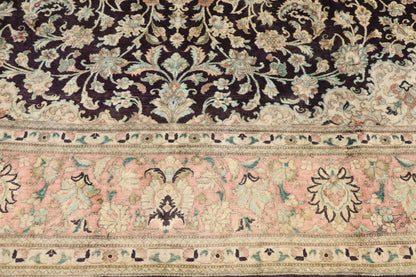 7 x 7 Vintage Persian Silk Qum Rug 74893
