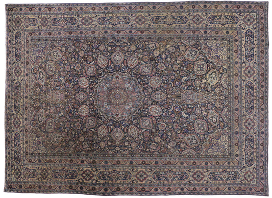 10 x 14 Vintage Mashad Rug 74896