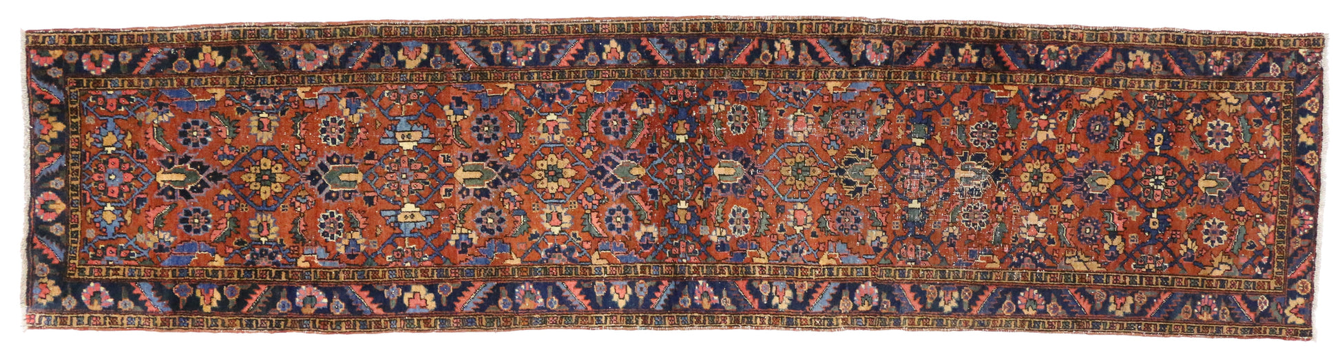 3 x 13 Antique Persian Heriz Runner 74906