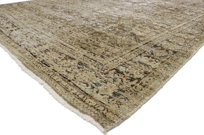 8 x 10 Antique-Worn Persian Mahal Rug 74910