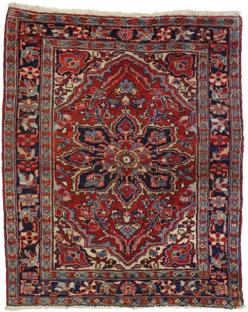 4 x 4 Vintage Persian Heriz Rug 74918