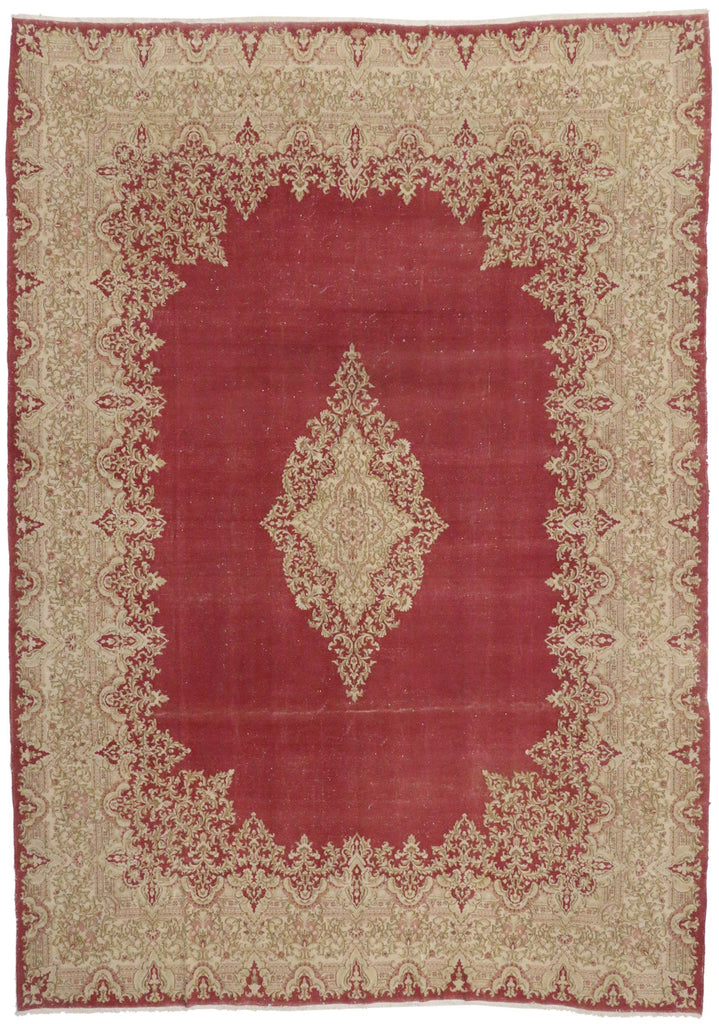 10 x 14 Vintage Persian Kerman Rug 74921