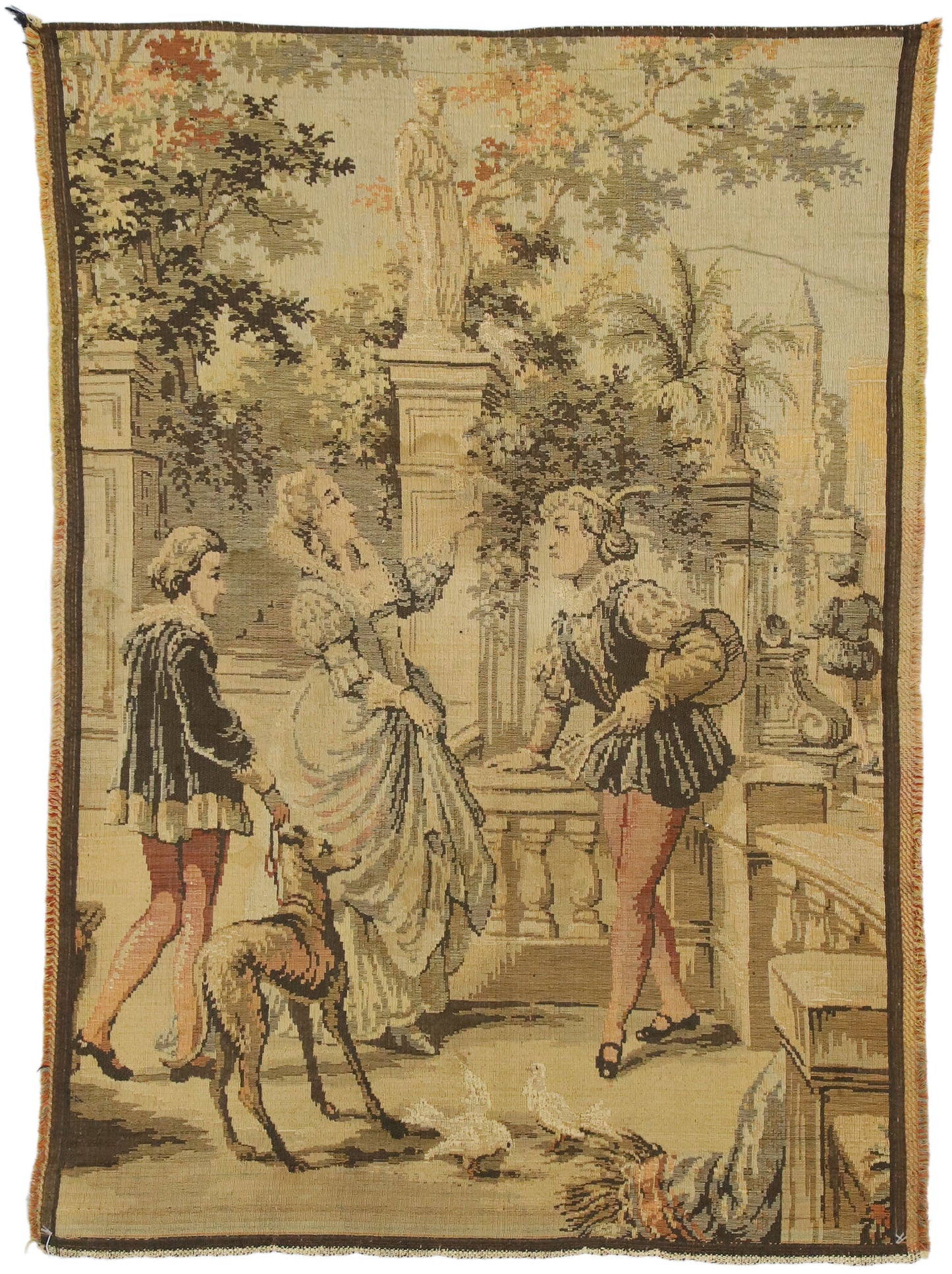 2 x 3 Vintage Belgium Venetian Scene Tapestry 74926