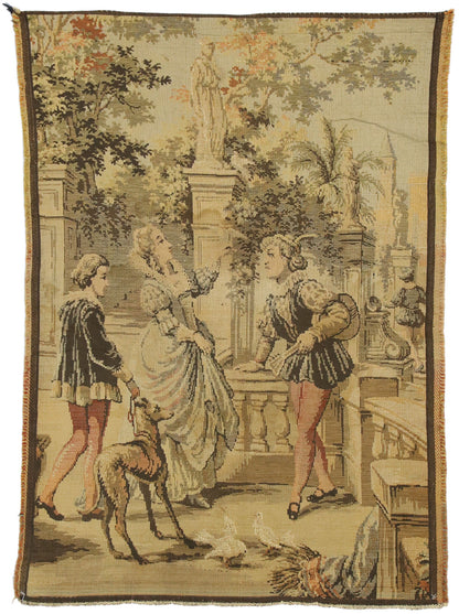 2 x 3 Vintage Belgium Venetian Scene Tapestry 74926
