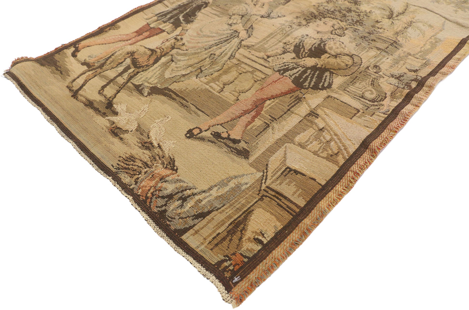 2 x 3 Vintage Belgium Venetian Scene Tapestry 74926