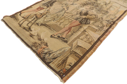 2 x 3 Vintage Belgium Venetian Scene Tapestry 74926