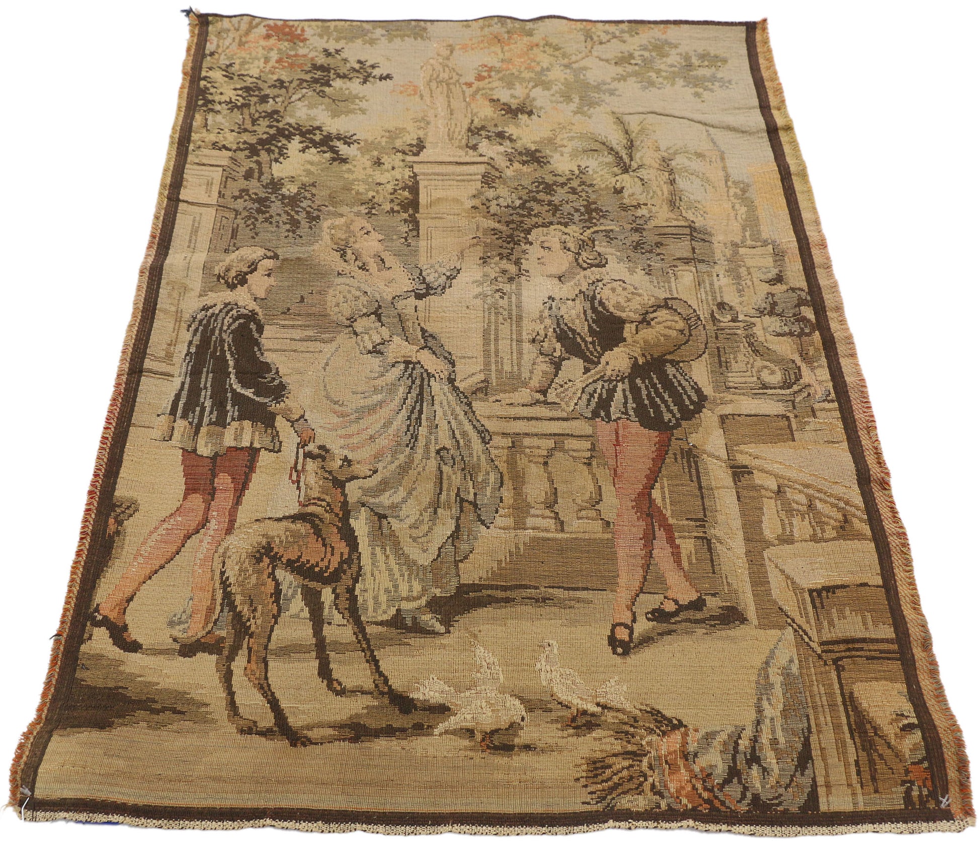 2 x 3 Vintage Belgium Venetian Scene Tapestry 74926