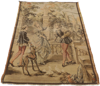 2 x 3 Vintage Belgium Venetian Scene Tapestry 74926