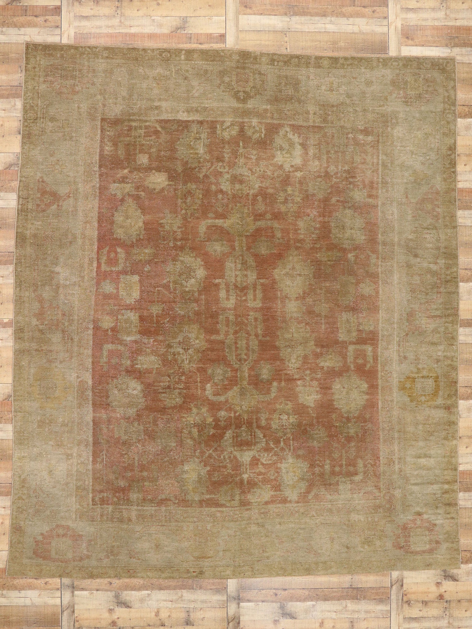 11 x 13 Antique Turkish Oushak Rug 74927