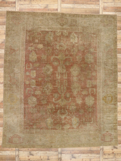 11 x 13 Antique Turkish Oushak Rug 74927