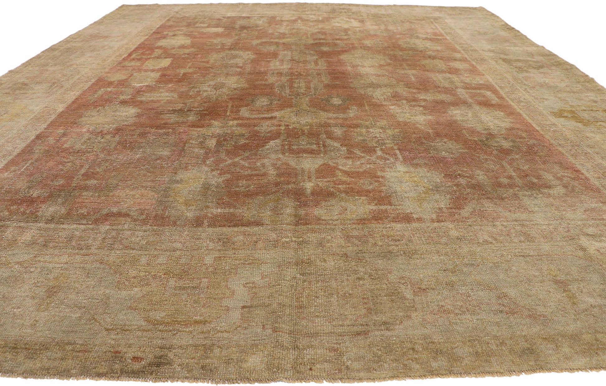 11 x 13 Antique Turkish Oushak Rug 74927