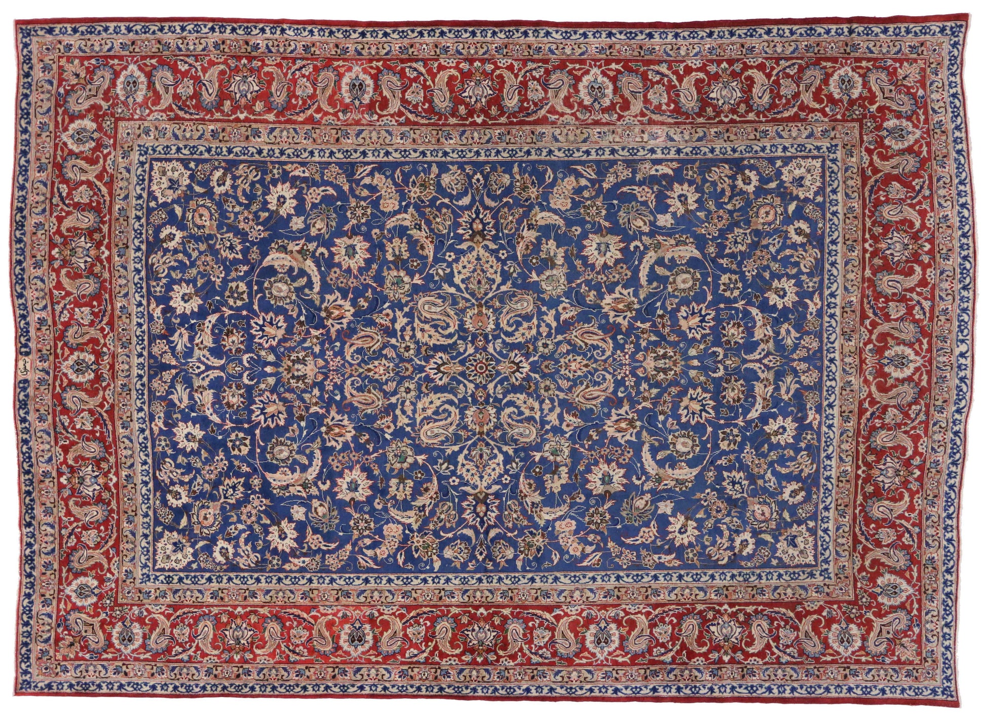 10 x 13 Vintage Najafabad Rug 74936