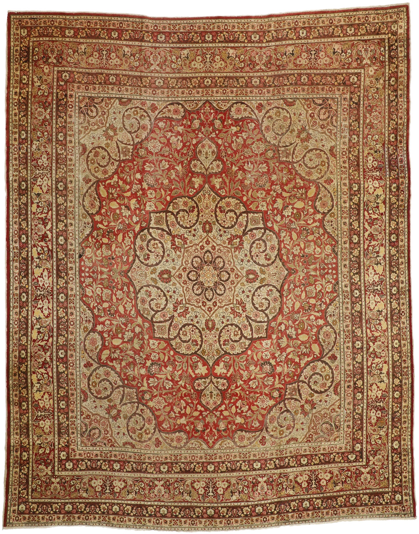 11 x 14 Haji Khalili Antique Persian Tabriz Rug 74937