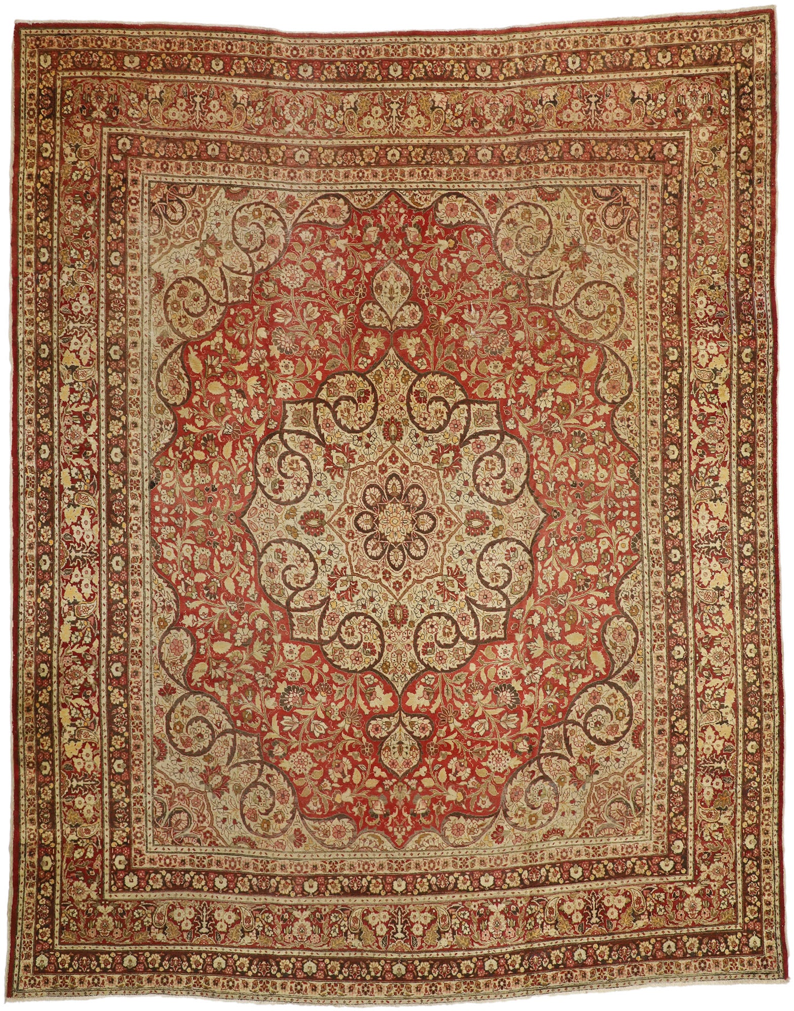 11 x 14 Haji Khalili Antique Persian Tabriz Rug 74937