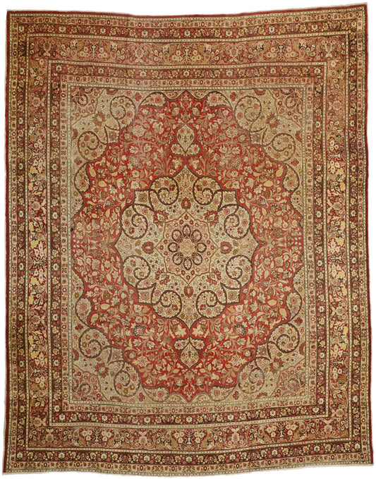 11 x 14 Haji Khalili Antique Persian Tabriz Rug 74937