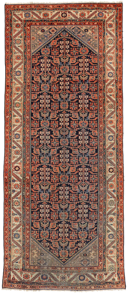 5 x 11 Navy Blue Vintage Persian Malayer Rug 74945