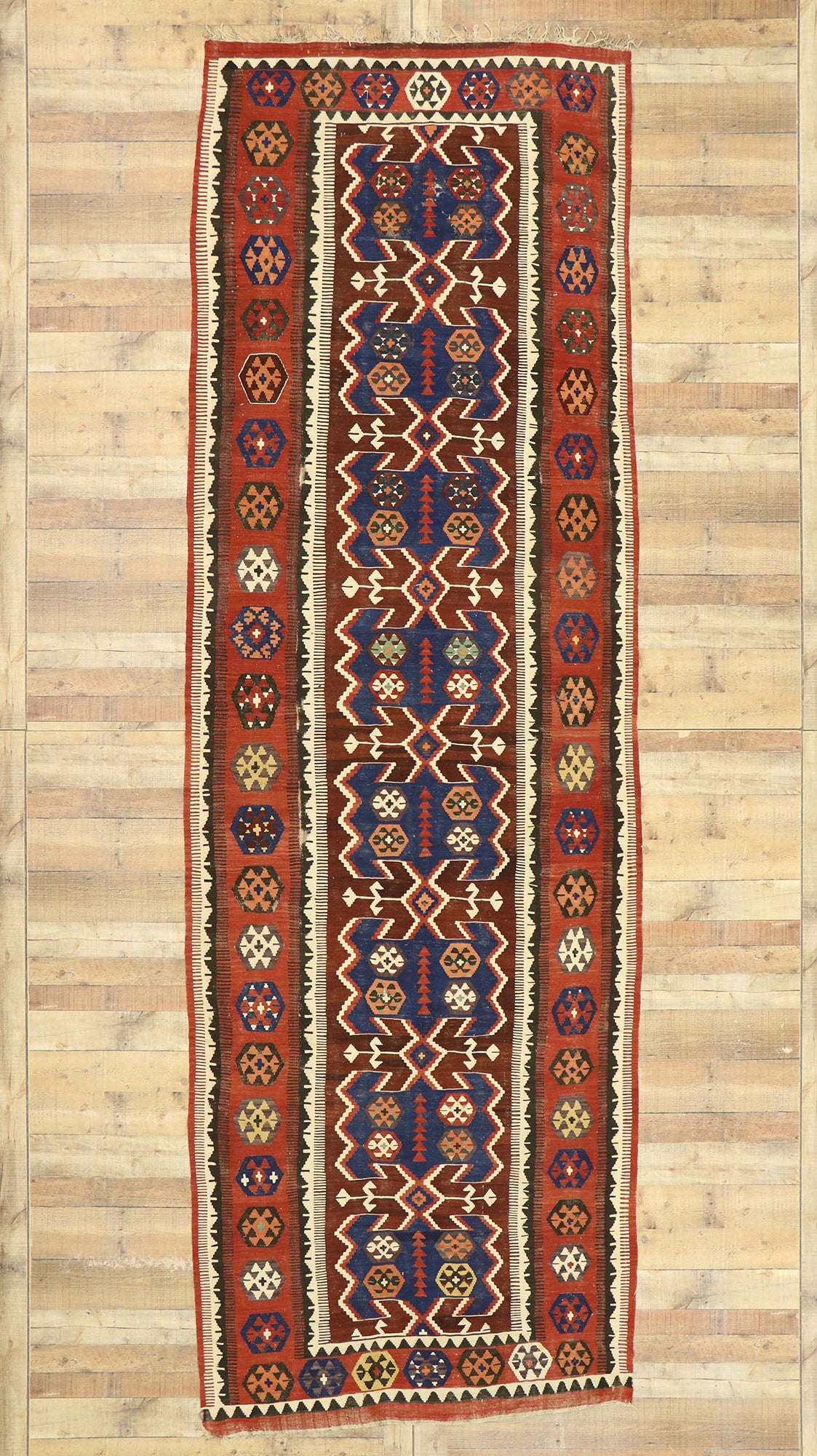 5 x 14 Vintage Persian Kilim Rug 74948