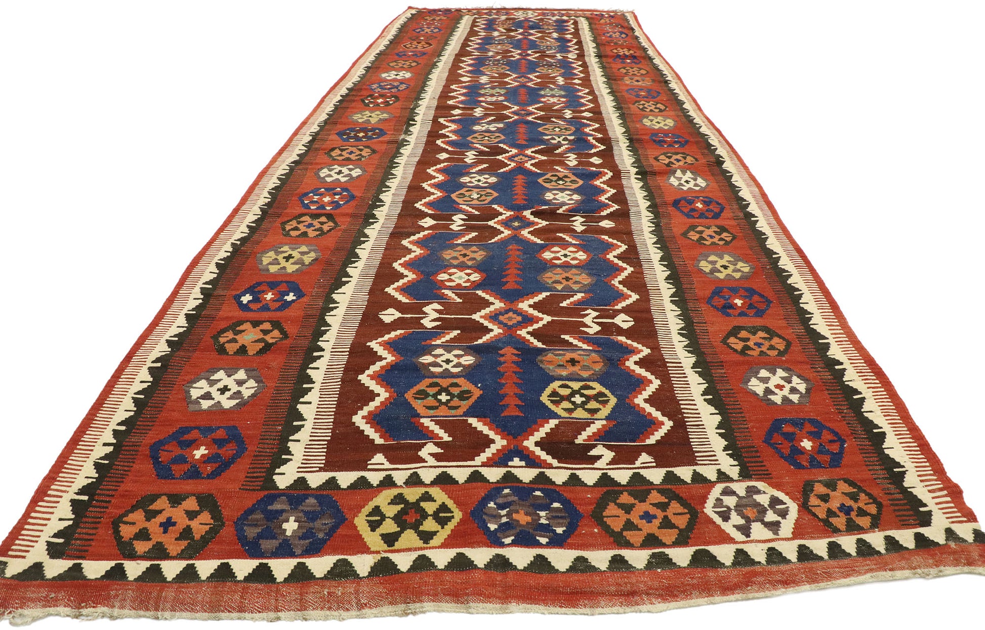 5 x 14 Vintage Persian Kilim Rug 74948