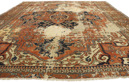 10 x 13 Antique Persian Serapi Rug 74951