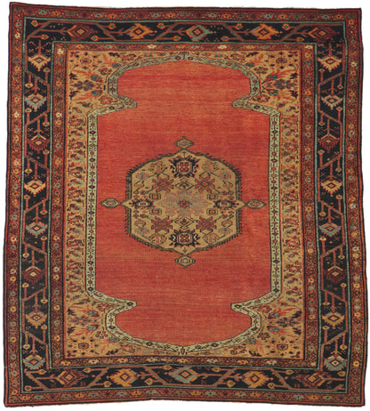 6 x 6 Antique Persian Bakshaish Rug 74953