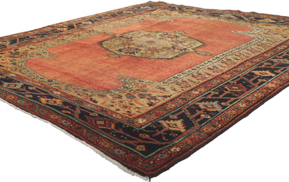 6 x 6 Antique Persian Bakshaish Rug 74953