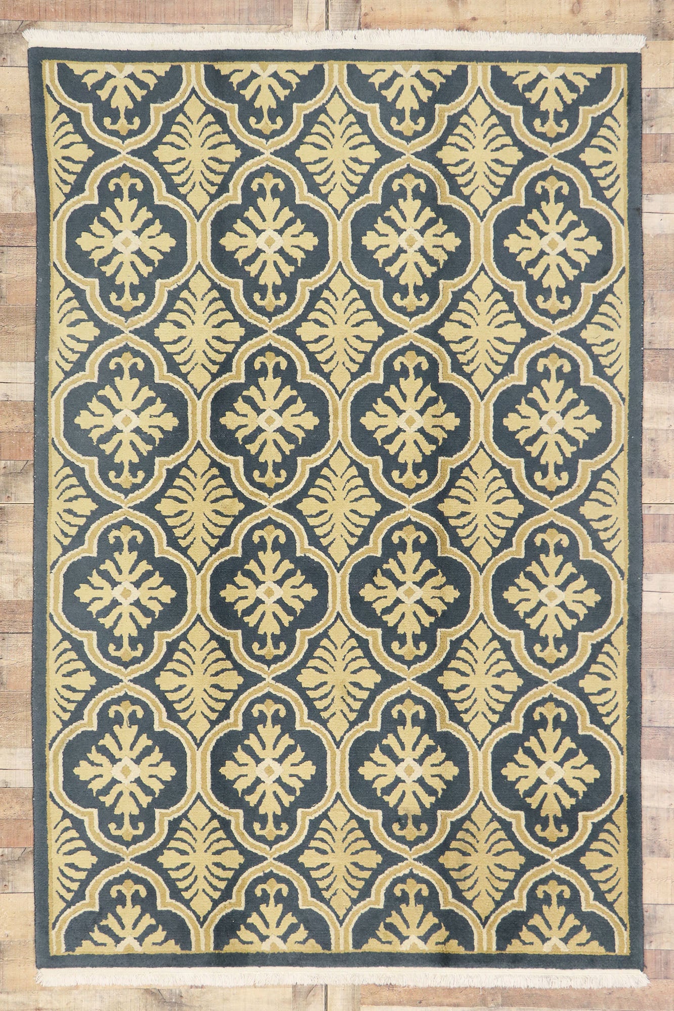 6 x 8 Vintage Indian Rug 74964