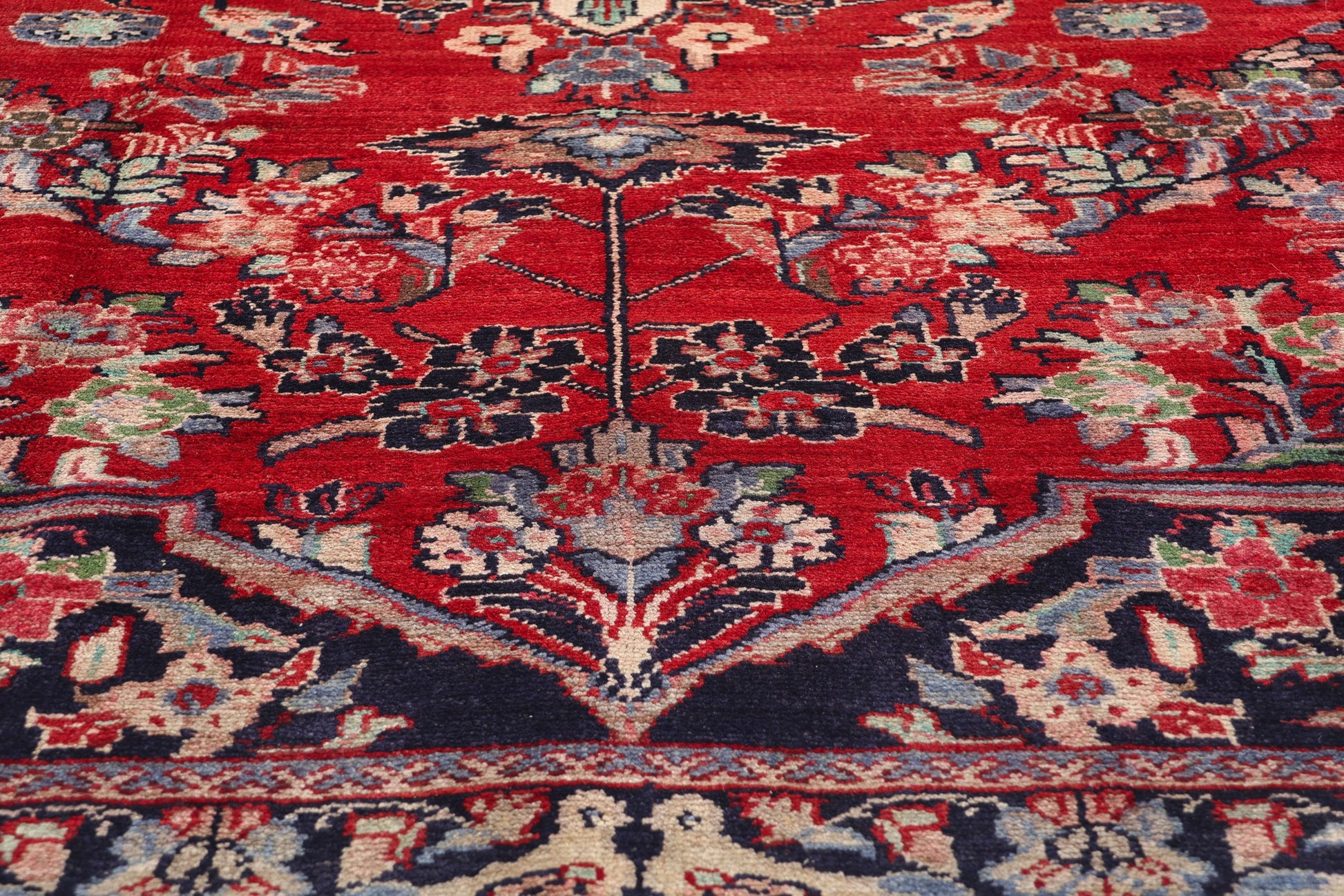7 x 9 Vintage Persian Mahal Rug 74965