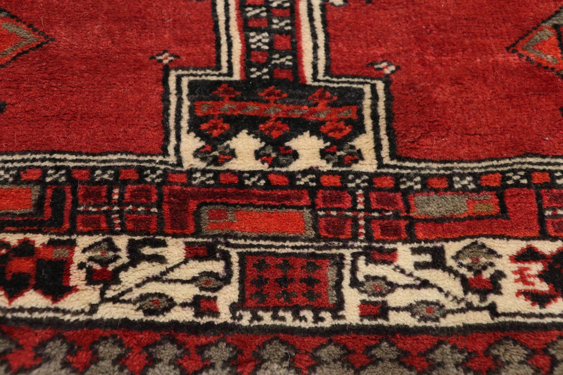 4 x 14 Vintage Serab Rug 74966