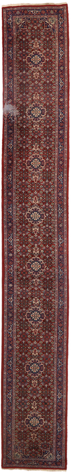3 x 21 Antique Indian Bijar Rug 74967