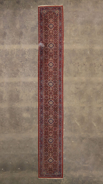 3 x 21 Antique Indian Bijar Rug 74967